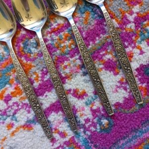Vintage Tablespoons Set of 4 (Granada Rose)